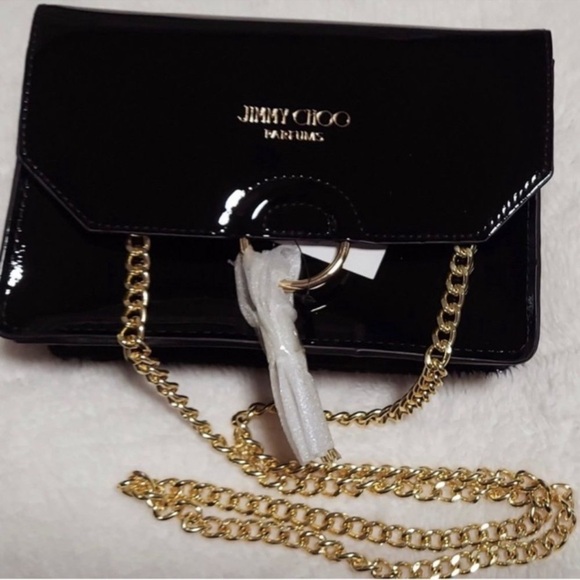 Jimmy Choo Handbags - Jimmy Choo Parfums Black Bag Purse with Chain Clutch Style